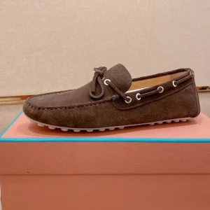 Genuine Leather Casual Shoes Men’s Summer Slip on Loafers Fashion All match Breathable Rubber Outsole Solid Color