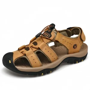 Genuine Leather Men’s Shoes Summer Large Size Men’s Sandals Fashion Sandals Slippers Big Size 38-48