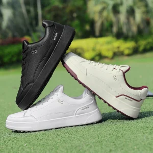 Golf Men’s Shoes Anti Slip Waterproof White Casual Golf Shoes Men’s Wide Size 36-47