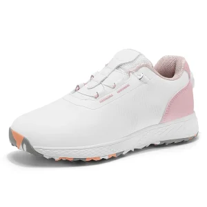 Golf Shoes Men Women Comfortable Waterproof Button Closure Mesh Upper Rubber Out sole Non slip Outdoor Golf Shoes