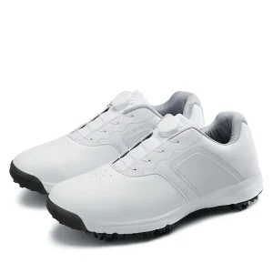 Golf Shoes Men’s Breathable Outdoor Rotating Shoelaces Sneakers Non-slip Trainers with Spikes