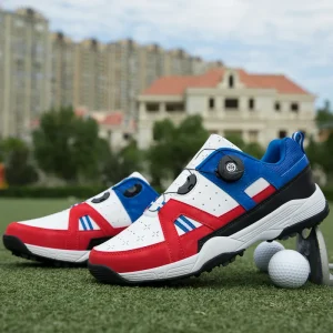 Golf Shoes Men’s Waterproof Breathable Walking Shoes Male Rotating Shoelaces Sports Sneakers Non slip Trainers
