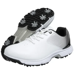 Golf Shoes Men’s and Women’s Breathable Automatic Rotation Lacing Casual Shoes Couple Fixed Nail
