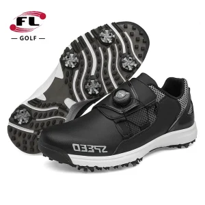 Golf Shoes Men’s and Women’s Shoes Breathable Automatic Rotation Lacing Casual Shoes Couple Fixed Nail