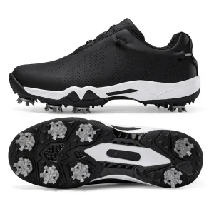 Golf Shoes for Men and Women Comfortable Waterproof Automatic Knob Retractable Laces Non slip Outdoor Golf Shoes