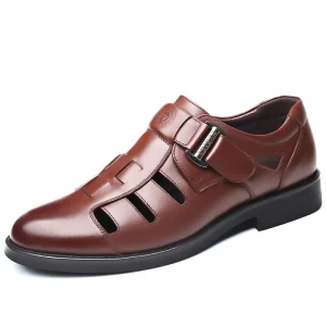Good Quality Men Dress Shoes Breathable Buckle Strap Casual Leather Shoes for Men