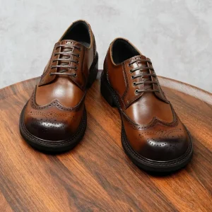 Goodyear Oxford Men’s Calf Leather Formal Office Shoes Lace-up Round Toe Luxury High-end Holiday Dress Shoes Rubber Outsole