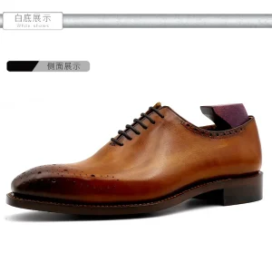 Goodyear Welt Oxford Men’s Calf Leather Shoes Comfort Closed Toe Slip-On Luxury Italian Style High Quality Office Wedding Shoes