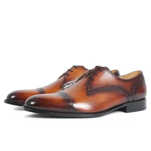 Goodyear Welted Men’s Leather Dress Shoes Premium Full Grain Cowhide Handcrafted Bespoke Footwear