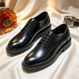 Goodyear Welted Oxford Shoes Men Handmade Thick Sole Leather Formal Shoes Luxury Business Shoes for CEO Executive