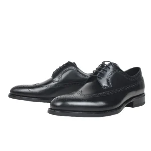 Handcrafted Premium Leather Wingtip Brogue Dress Shoes Men’s Classic British Formal Business Office Footwear
