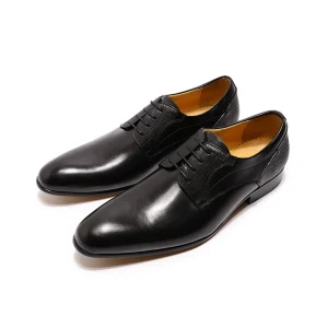 Handmade Black Green Men Dress Leather Derby Shoes for Men’s Business Wedding