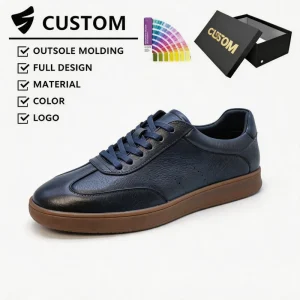 Handmade Formal Men’s Shoes Rubber Sole Casual Comfortable Lace-Up Lighted Vintage Casual Support Custom Made All Seasons
