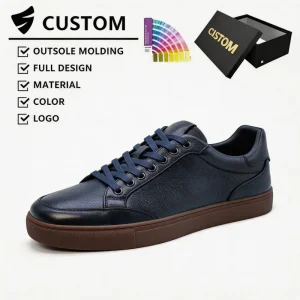 Handmade Formal Men’s Shoes with Rubber Sole Casual Comfortable Lace-Up Vintage Casual Support Custom Made Men’s Shoes