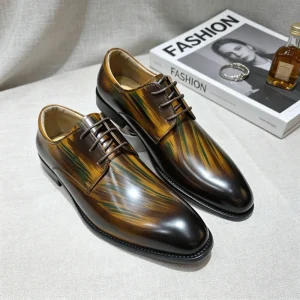 Handmade Leather Dress Shoes Formal Oxfords Business Shoes for Work Weddings Office Dances
