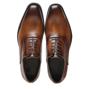 Handmade Men’s Dress Shoes Genuine Leather Oxfords with Lace Custom Logo Business Loafers Casual or Formal for Summer