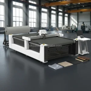 Heavy Duty Oscillating Knife Leather Cutting Machine with Motor Automatic Control High Precision No Burn Edge for Bags & Shoes