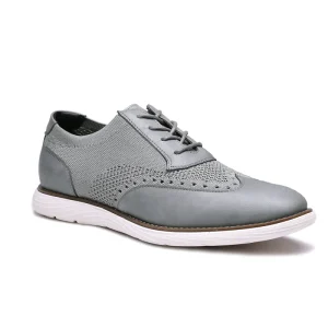 High Fashion Lace Up Official Business Casual Knit Leather Men’s Derby Shoes