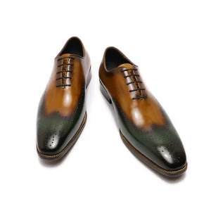 High Men Shoes Formal Brogues Oxford Genuine Leather Dress Shoes