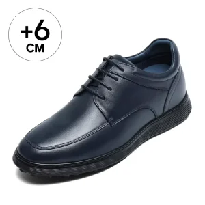 High Quality Black Oxford Men Lace up Closed Toe Comfort Dress Casual Shoes Height Increase Shoes 6cm 2.36 Inches