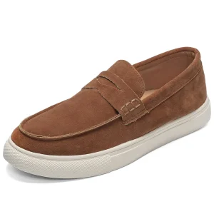 High Quality Brown Flat Men’s Casual Shoes Comfortable Vintage Dress Walking Shoes Autumn Leisure Lightweight