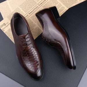 High Quality Custom Men’s Oxfords Elegant Business Shoes Handcrafted Leather Wedding Dress Accessory Height Increasing