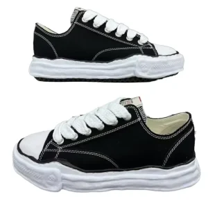 High Quality Designer MMMY Hank OG Sole Canvas Low Black Toe Cap Luxury Men’s Women’s Low Sneakers Casual Canvas Shoes