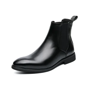 High Quality Factory Price Men’s Fashion Ankle Chelsea Boots PU Leather Work Boots