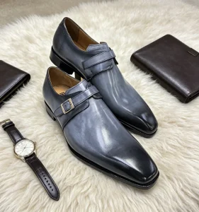 High Quality Fashion Men’s Monk Buckle Strap Leather Dress Shoes for Business Shoes and Wedding Party Shoes