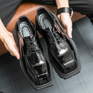 High Quality Formal Derby Shoes Men Dress Shoes Office & Career Lace up Breathable Anti Slip Mens Shoes Trending Formal Style