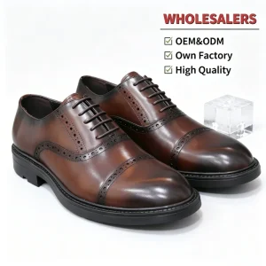High Quality Genuine Cow Leather Men’s Slip-On Dress Shoes Custom Logo Formal Office & Wedding Flat Design Men Shoes