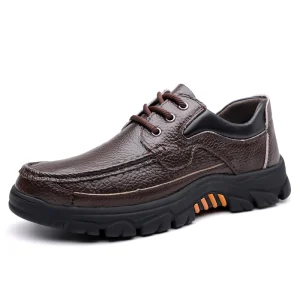 High Quality Genuine Cowhide Leather Men’s Loafers Casual Shoes Footwear Soft Texture Thick Sole Slip On Shoe Spring Summer