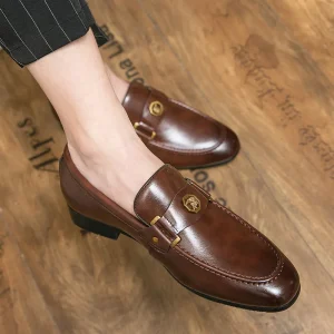 High Quality Men Dress Shoes Shadow Loafer Patent Leather Luxury Fashion Slip on Wedding Shoes Men Style Oxford Dress Shoes