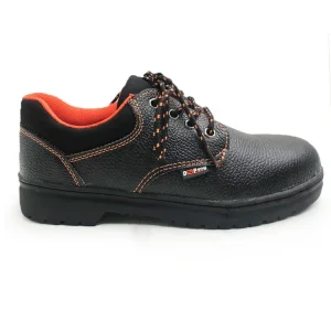High Quality Men Work Safety Shoes Steel Toe Black Leather Construction Safety Footwear