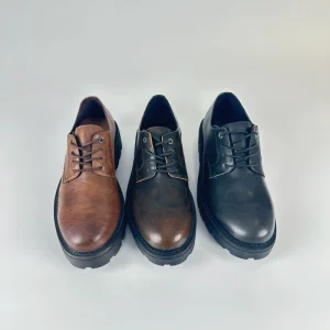 High Quality Men’s Derby Dress Shoes with Thick Sole Toe Lace up Closure Classic Height Increasing PU Leather for Spring Summer