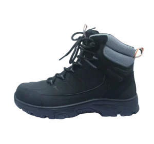 High Quality Men’s Nubuck Leather Mid Cut Safety Shoes Summer Autumn Winter Keep Warm Rubber Outsole with Steel Toe Factory Use