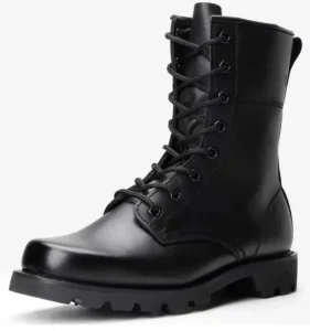 High Quality Men’s Outdoor Black Grain Genuine Leather Jungle Boots Tactical Hiking Security Safety Boots