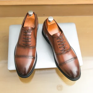High Quality Office Dress Shoes Classical Fashion Breathable Pure Color Mens Formal Oxford Shoes