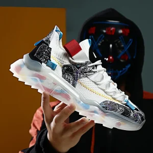 High Quality Original Trendy Men’s Sneakers Breathable Walking Platform Shoes Anti Slippery Height Increasing Features