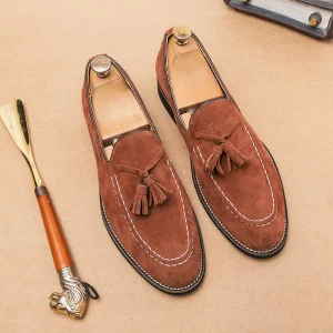 High Quality Pure Color Slip on Dress Shoes Comfort Fashion PU Leather Men’s Casual Loafers Shoes