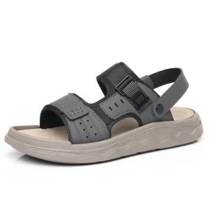 High Quality Sandales Femmes Confortable Sports Outdoor Men Sandals Cowhide Leather Big Sizes Export Euro