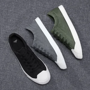 High Quality Summer Men’s Retro Canvas Shoes Anti foot Odor Breathable Comfortable Walking Shoes