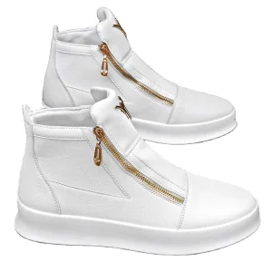 High-Top Double Zipper Fashion Sports Shoes Trendy Men’s British Style All-Match Casual Boots