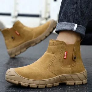 High Top Industrial Fashion Protective Men’s Work Boots Casual Sneakers CE Steel Toe Safety Boots Mens