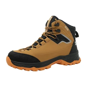 High Top Lace ups Microfiber Leather Labor protection Shoes Men’s Anti smashing Anti stabbing Hiking Boots Safety Shoes