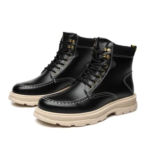 High Top Men Boots, Lace up Boots, Outdoor Work Trend Cargo Casual Shoes