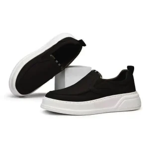 High Value Men’s Espadrilles Casual Shoes Fashion Black American Trendy Breathable Height Increasing Light Elastic