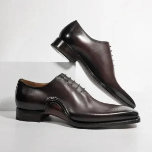 High end Trendy Genuine Calf Leather Business Shoes Men Luxury Goodyear Men Italian Shoes Handmade Men’s Dress Shoes & Oxford