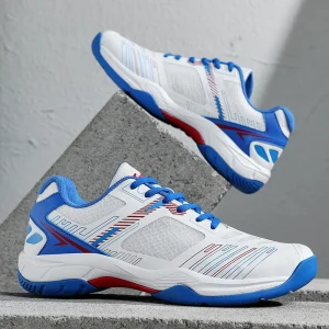 High quality Cushioned Men’s Breathable Sports Shoes with Rubber Soles and Anti slip Professional Men’s Badminton Shoes