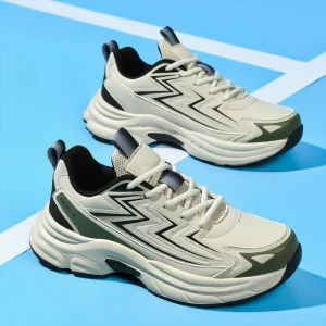 High quality Men’s Sports Shoes Lightweight Large Size Anti slip Jogging Exercise Air Cushion Lace up Hiking Running Shoes